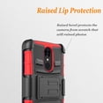 thumbnail image 2 of LG Aristo Case, LG LV3 Case, LG Phoenix 3 Case, LG K8 2017 Case, Dual Layers [Combo Holster] Case And Built-In Kickstand with [Premium Screen Protector] And Circlemalls Stylus Pen (Red), 2 of 6