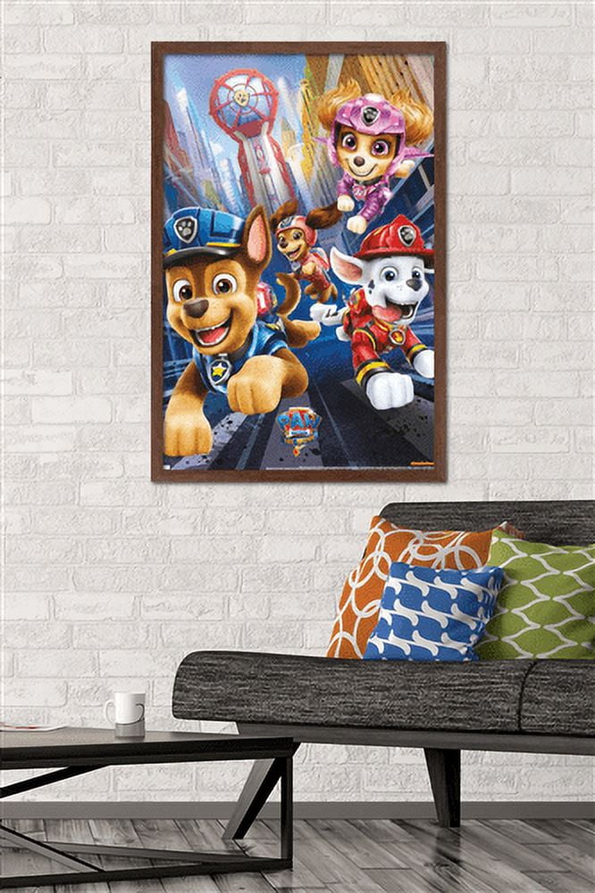 Nickelodeon Paw Patrol Movie - Action Wall Poster, 22.375" x 34", Framed