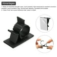 thumbnail image 4 of 25Pcs Cable Management Clips, 13-16mm Dia Self Adhesive Nylon Wire Holder, Adjustable Organizer Clamp, Black, 4 of 5