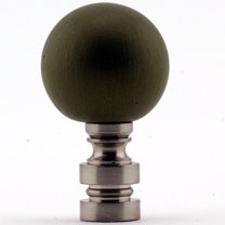 Ceramic  35mm Tarragon Ball Nickel Base Finial 1.4"h