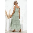 thumbnail image 3 of Tie Shoulder Round Neck Printed Tiered Dress Above Ankle Length, 3 of 3