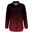 thumbnail image 5 of Endives Womens Shirts Gradient Color Casual Long Sleeve Button Down Blouse Shirt Womens Tops Spring Outfit, 5 of 6