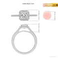 thumbnail image 5 of ANGARA Natural Princess-Cut Diamond Halo Engagement Ring in 14K White Gold for Women (Size-5mm| Color-I-J| Clarity-I1-I2) | April Birthstone, Anniversary Jewelry Gift for Women | Natural Diamond Ring, 5 of 9