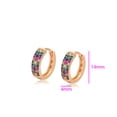 thumbnail image 2 of Arracadas Dama Cristales Swarovski Rainbow Oro 18K Laminado dorado Unitalla, 2 of 7