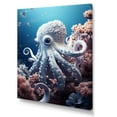 thumbnail image 2 of Designart "Black & White Octopus Movement" Animals Octopus Wall Decor, 2 of 7