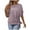 Purple, variant on T Shirts for Women Summer Casual Loose Tee with Short Sleeves Womens Crewneck Side Drawstring Tops