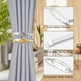 thumbnail image 4 of (Clearance) pdqouc Metal Curtain Straps，1pc Curtain Clips,Spring Tiebacks Design，Convenient Straps ，Home Office Decorative Weave Rope Curtain Straps for Window Decor-(Silver-Feather), 4 of 5