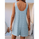 thumbnail image 5 of Pijama de una Pieza Sin Mangas con Estampado Floral Fresco para Estar en Casa, Azul , Talla XL, 5 of 10