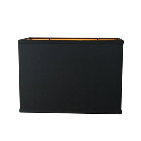 Rectangular Billiard Shade - Black Rectangular Drum Hardback Lampshade (16x10) (16x10) x 11