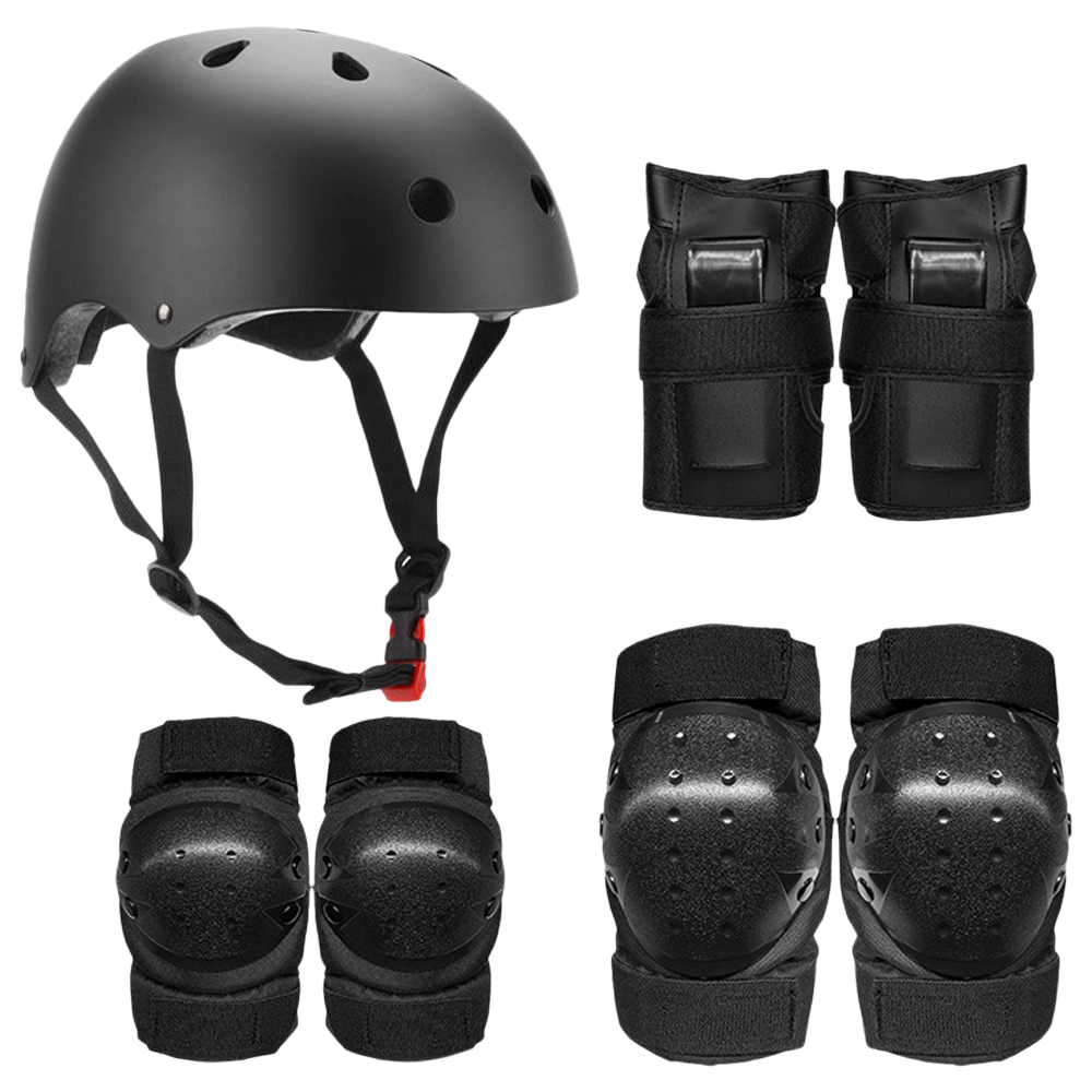 Protections Genoux Coudes Poignets Forzueby - 6 En 1 Pour Skate, Roller, Vélo - Réglable, Confortable - Enfants Et Adultes