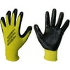 MotoBatt Technician Gloves with Nitrile Coated Palm (Yellow, Medium)