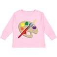 thumbnail image 3 of Inktastic Artist Palette and Brush Boys or Girls Long Sleeve Toddler T-Shirt, 3 of 5