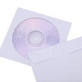 thumbnail image 4 of CD DVD Manches, DVD CD Papier Média Enveloppe Manches avec Fenêtre Transparente Rabat Blanc, Lot de 300, 4 of 6