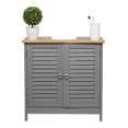 Modern Gray FCH Double Shutter Door Spray Paint MDF Bathroom Sink