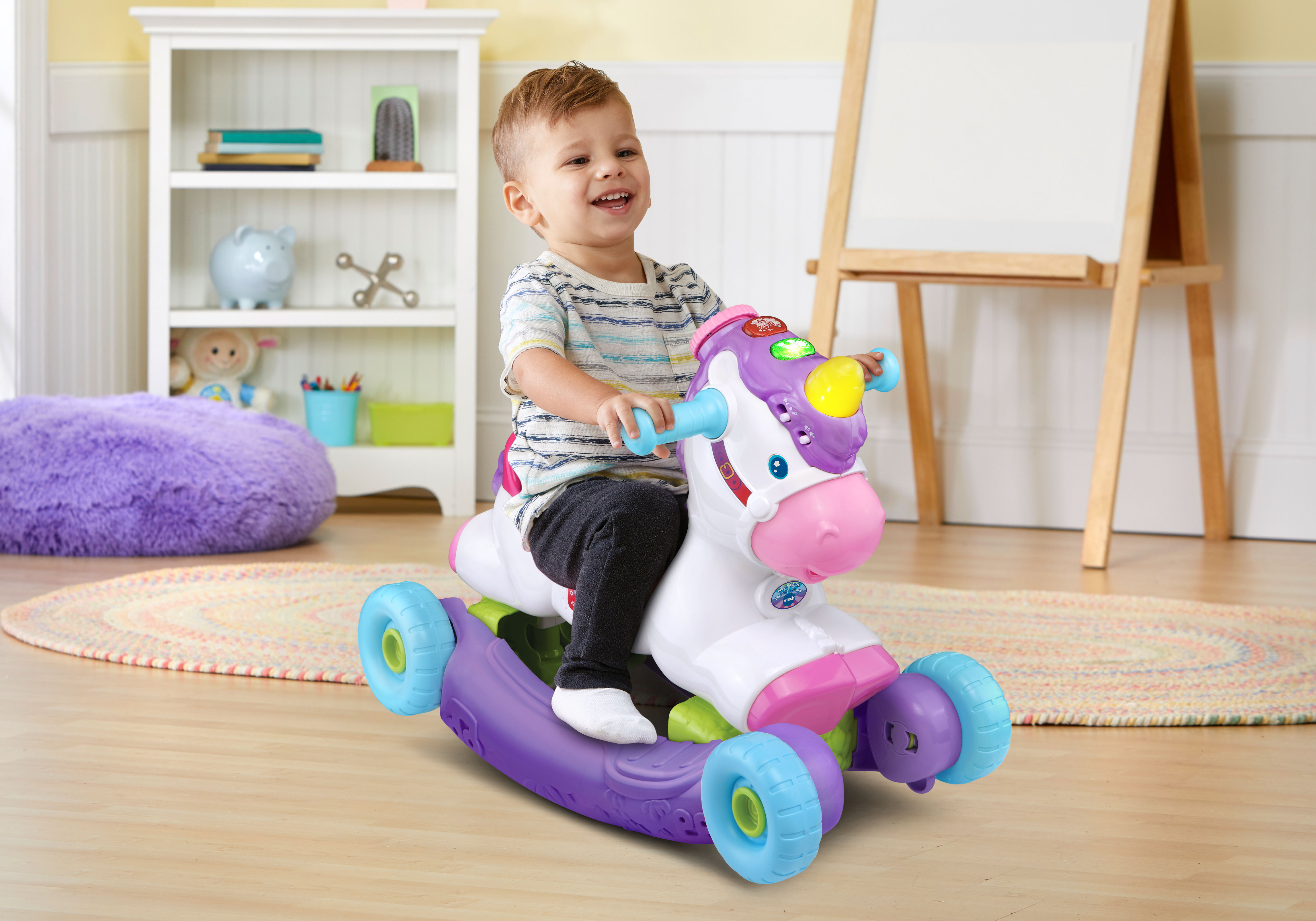 VTech Prance and Rock Learning Unicorn, Rocker to Rider Toy, Motion-Activated Responses - image 4 of 14