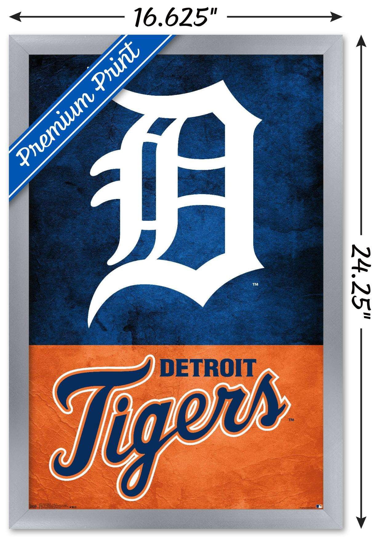 MLB Detroit Tigers - Logo 18 Wall Poster, 14.725" x 22.375", Framed
