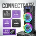 thumbnail image 6 of RIDWIND 8000W Peak Power Dual 12" Woofers Portable Bluetooth Speaker Indoor & Outdoor Loud Heavy Bass Sound System With Microphone RGB Party Lights Remote Control Support TWS/USB/FM/AUX/TF, 6 of 10