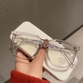 thumbnail image 3 of Artefacto de cara lisa Retro, montura negra esmerilada, montura grande, cara redonda, gafas adelgazantes, luz anti-azul, montura lisa a la moda femenina, 3 of 4