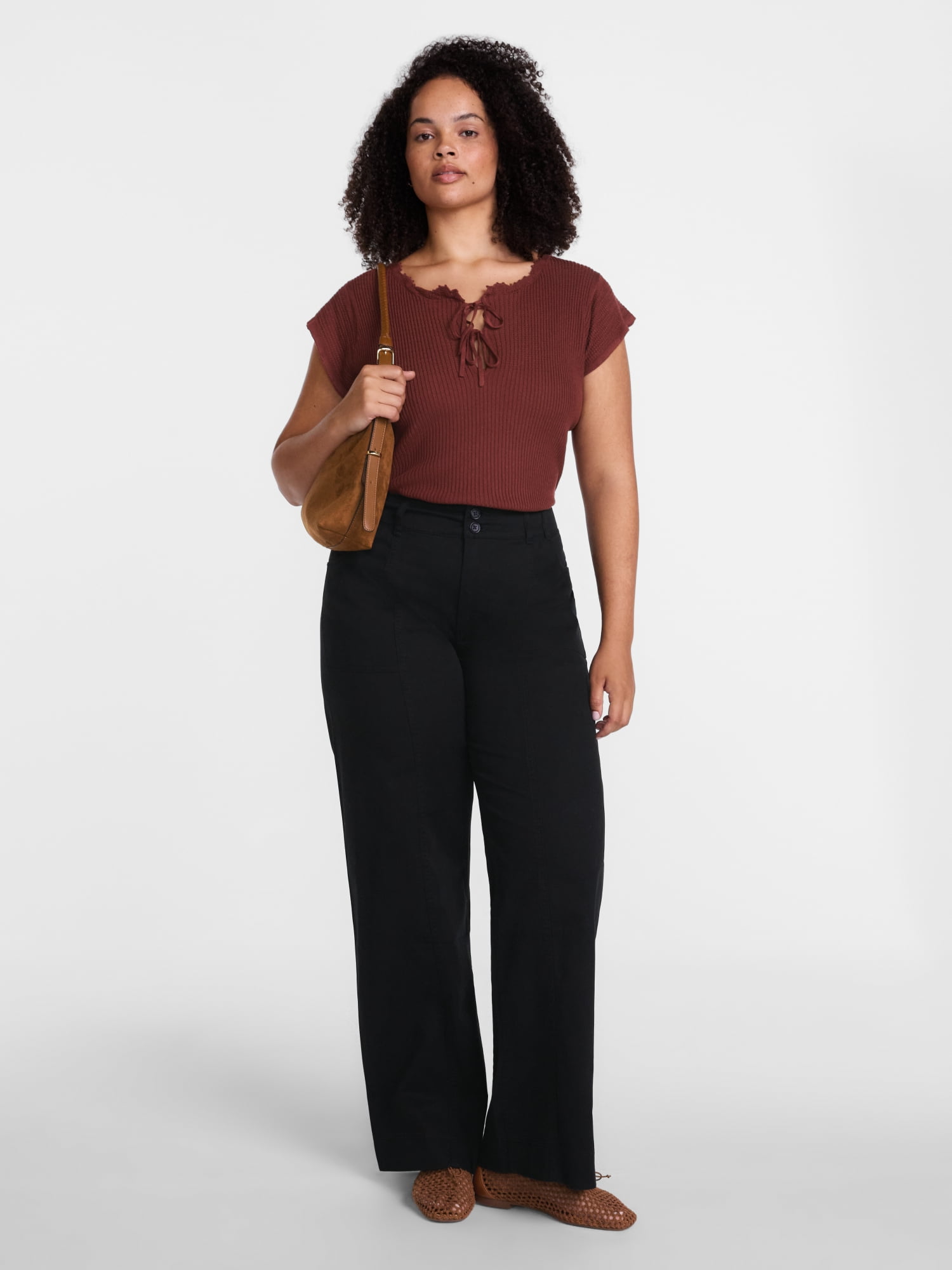 Scenario Women's Wide Leg Utility Pants, 31" Inseam, Sizes 0-20