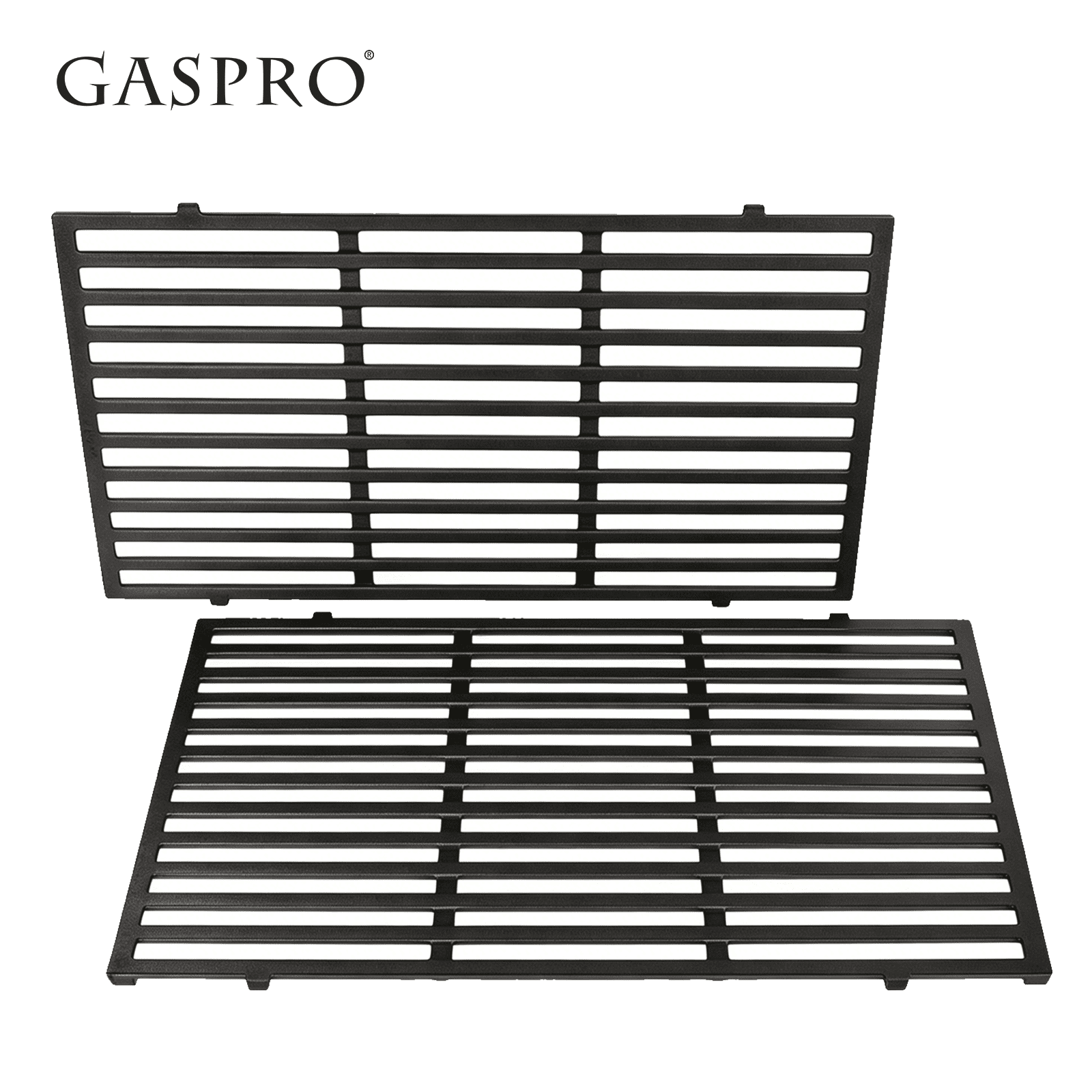 Gaspro 2 Pack 19.5" Grill Grates Replacement for Weber Genesis 300 Series 3 Burner Gas Grills, Cast Iron Cooking Grates for Genesis E-310, E-320, E-330, Replacement for Weber Parts 7524 & 7528