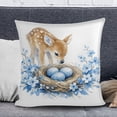 thumbnail image 3 of Vacemry Decorative Pillow, Easter Blue Design Decorative Pillow, Soft Polyester Cover for Insert, Living Room Bedroom Accent, Gift for Women Men Family, 3 of 5