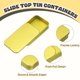 thumbnail image 3 of 12Pack Contenedores de Estaño con Tapa Deslizante, 3"x2"x0.6" Mini Latas Metálicas Vacías con Tapas Deslizantes, Oro Claro, 3 of 7