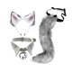 thumbnail image 2 of Pinzas para el pelo con orejas de zorro de peluche Hugo Gris, 2 of 8