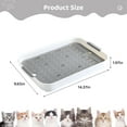 thumbnail image 2 of Pet Litter Box with Grate, Double Layer Animal Toilet Tray (14.4×9.6×2"), Large Anti-Flip Training Pan with Removable Mesh for Rabbits, Guinea Pigs, Chinchillas, Hamsters, Gerbils (White), 2 of 5