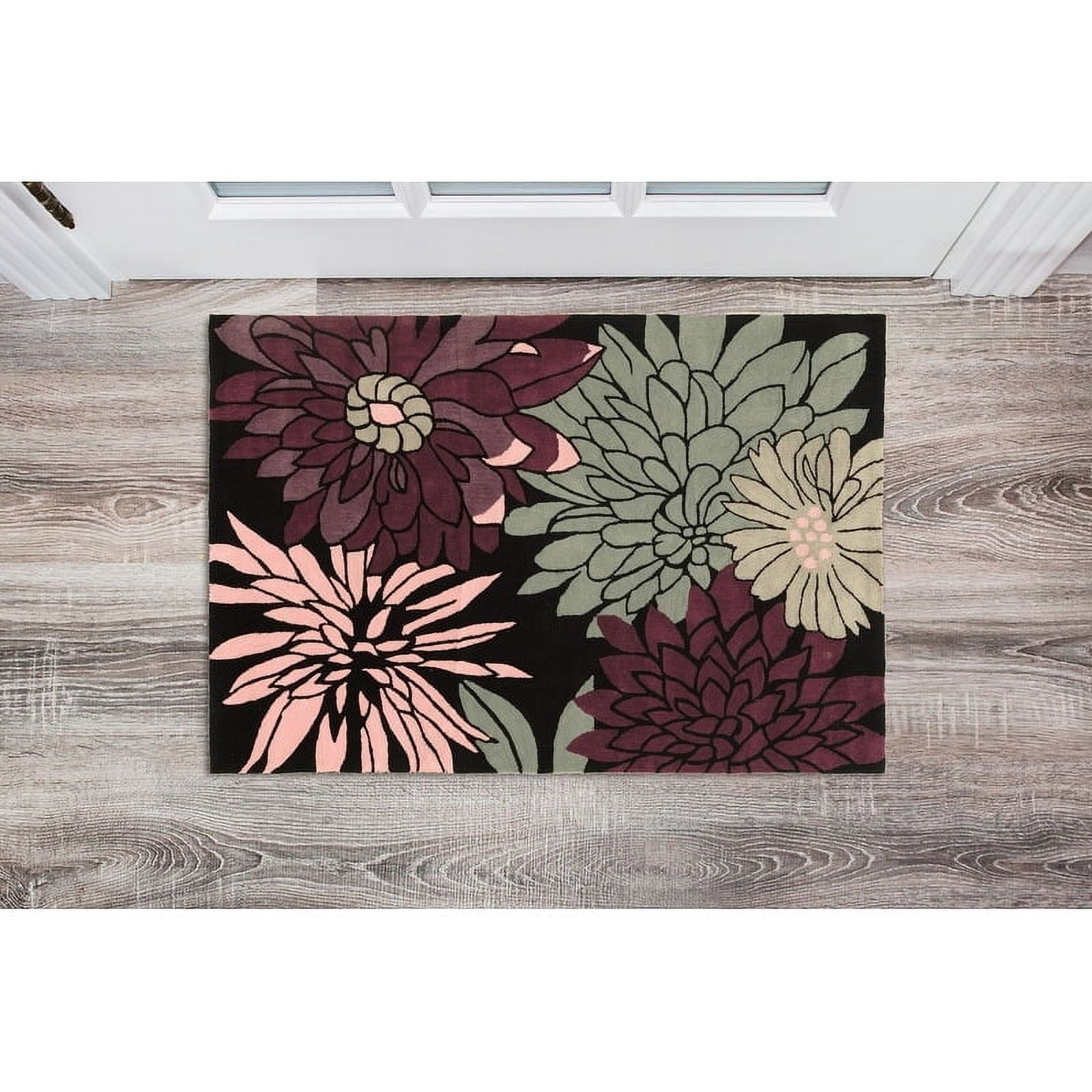 Linon Home Decor Trio Area Rug Collection, Ivory and Multicolor, 8' x 10'