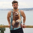 thumbnail image 6 of Fuzoiu Floating Cat And Donuts Print Men's Workout Tank Tops,Sleeveless Gym Shirt Quick Dry,Fitness Bodybuilding T-Shirt,Muscle Athletic Workout Tee-XX-Large, 6 of 7