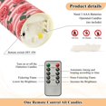 thumbnail image 4 of 2 PCS Tilted Flameless Candles Flickering LED Lights Battery Operated Candles with Remote Timers for Holiday Decor Roses and Stripes Pattern, 4 of 7