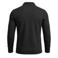 thumbnail image 6 of Busydd Quarter Zip Pullover Men Casual Solid Color Long Sleeve Shirts Trendy Comfortable Lapel Shirts for Men with Chest Pocket XL, 6 of 7