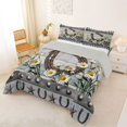 thumbnail image 3 of jejeloiu Rustic Horseshoe Daisy Pattern Queen Comforter Set Kids,Farmhouse Western Print Bedding Comforter Set For Boy,Reversible,3 Pieces, 3 of 8