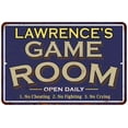 thumbnail image 1 of LAWRENCE'S Blue Game Room Sign Metal Wall Decor 8x12 108120002249, 1 of 1