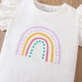 thumbnail image 4 of TOWED22 Toddler Girls Summer Clothes 2pcs Sweet Sets Sleeveless Top and Shorts Adorable Outfits Tank Tee Cotton Clothing Casual(Purple,7-8 Y), 4 of 6