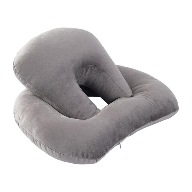 Rongfmy Memory Foam Explosions Nap Pillow Support for Office Travelling Desk - gray