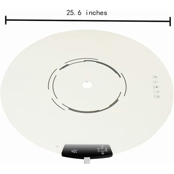 Portable Electric Round Warming Tray, Foldable & Roll up Silicone Heating Mat Pad for Food, Flexible Plate Warmer for Kitchen Travel Party,10s Fast Heating, Adjustable 9 Temperature Setting (Round)