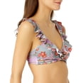 thumbnail image 2 of No Boundaries Juniors' Vintage Ruffle Bralette Swimsuit Top, 2 of 6