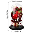 thumbnail image 3 of Two Rose Soap Bouquet with Glass Cover LED Light 3x7 Battery Handmade for Any Occasion, 3 of 6