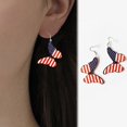thumbnail image 3 of WILLBEST Aretes Colgantes Acrílicos Con Diseño De Bandera Para Mujer, Bonitos Y Divertidos, Para El Día De La Independencia, 4 De Julio, 3 of 5