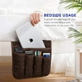 thumbnail image 5 of LQCrafK Sofa Armrest Organizer Non-Slip Arm Chair Bedside Caddy Storage Organizer for Recliner Couch with 5 Pockets for Cell Phone TV Remote Control Magazines, 5 of 7