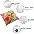thumbnail image 3 of BANET Elegant Red Floral Pillowcase, Decorative for Home Decor  24x24in, 3 of 7