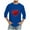 Blue, variant on cfhntfmh Valentine's Day Shirts for Men Hearted Printed 3/4 Sleeve Tops Big and Talls Crewneck Casual T Shirts