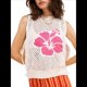 thumbnail image 3 of Suéter Sin Mangas con Estampado Gráfico Y2K para Mujer, Jersey de Langosta, Cuello Redondo, Ligero, de Punto, para Otoño S, 3 of 8