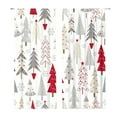 thumbnail image 2 of Oliegs Couverture Rideaux Imprimés des Fêtes 2 Rideaux Plats 2D Imprimés Rouges de Noël avec Flocons de Neige et Branches pour Chambre Salon Fête des Fêtes, 2 of 4