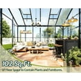 thumbnail image 3 of Jocisland Chalet Greenhouse 12x10x8 ft with Quick-Connect Fittings, for Outdoors Garden Backyard, Walk-in Aluminum Greenhouse with 2 Vents, Black, 3 of 7