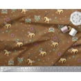thumbnail image 3 of Soimoi Polyester Crepe Fabric Floral & Car Cartoon Print Fabric by The Yard 42 Inch Wide, 3 of 3