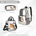 thumbnail image 4 of DISNIMO 3PCS Clear Backpack for Girls, Sparrow Floral Butterfly Printed Heavy Duty Transparent Bookbag See Through PVC School Backpack, 17 Inch Clear Bookbag with Lunch Box and Pencil Case Set, 4 of 5