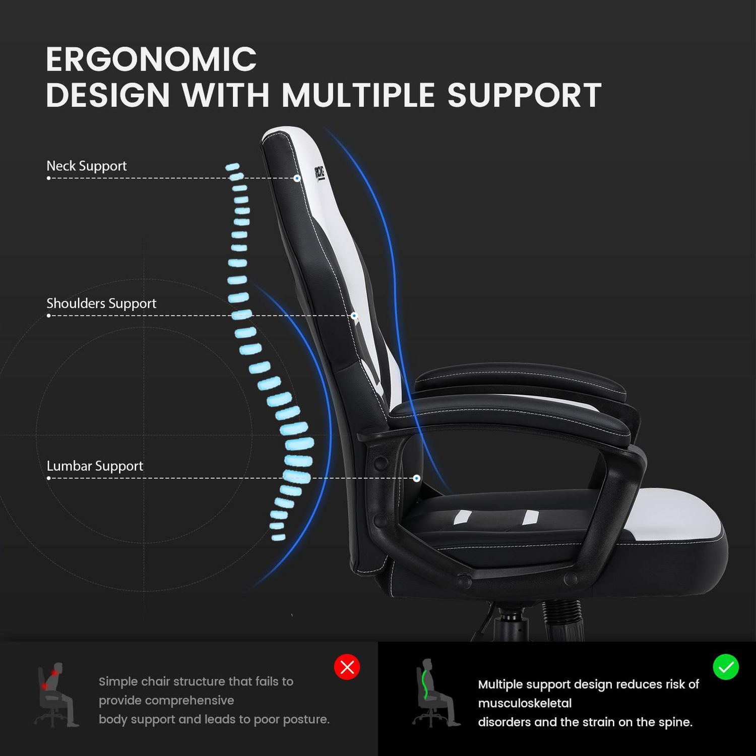 Chaise de Bureau et de Jeu GTRACING Starter Zone