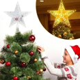 thumbnail image 4 of Luces LED de adorno de árbol de estrella de Navidad, lámpara de Estrella Brillante, brillante luz nocturna, adornos superiores de árbol de Navidad, decoración de fiesta en casa de Año Nuevo, 4 of 4